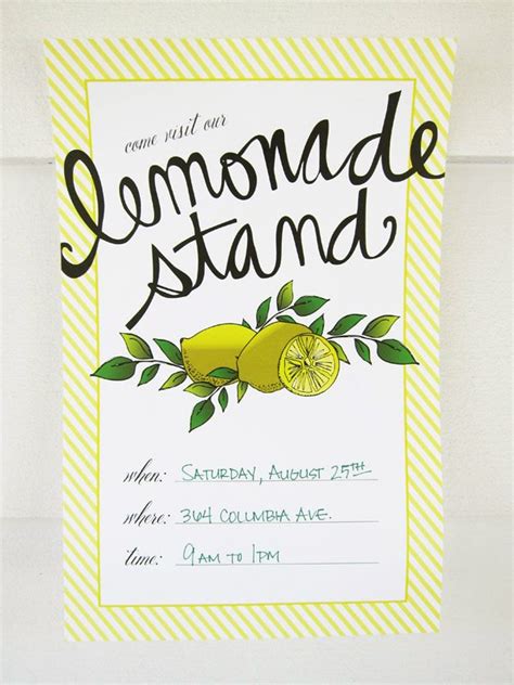 Printable Lemonade Stand Sign - The Sweetest Occasion — The Sweetest ...