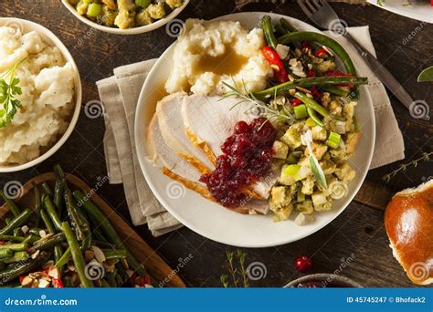 Homemade Thanksgiving Turkey on a Plate Stock Image - Image of ...