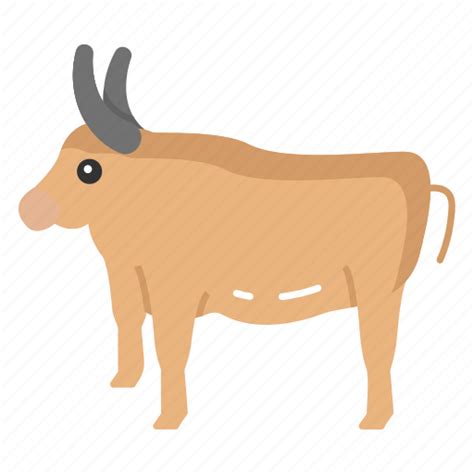 Farm, animals, draft, agricultural, work, oxen, breeds icon - Download ...