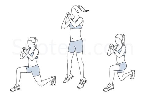 Jumping Lunges | Illustrated Exercise Guide | Workout guide, Bodyweight ...