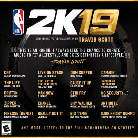 NBA 2K19 Soundtrack Curated by Travis Scott