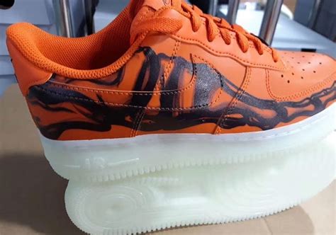 Nike Air Force 1 Orange Skeleton CU8067-800 Release | SneakerNews.com