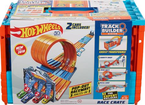 Best Buy: Hot Wheels Track Builder System Race Crate Orange / Blue FTH77