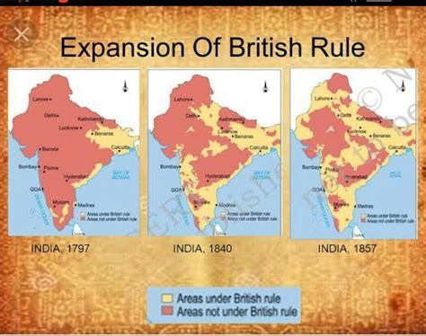 Map Of India Under British Rule - Map