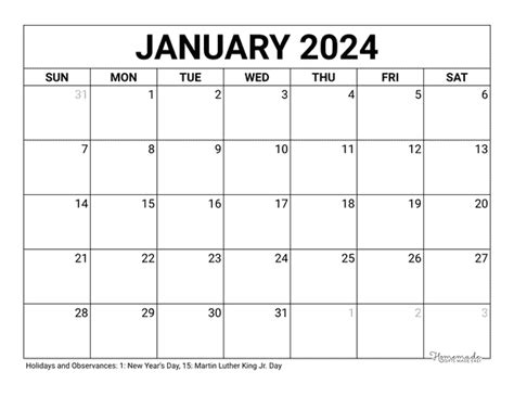 2024 Printable Calendar January Full Year - Oct 2024 Calendar