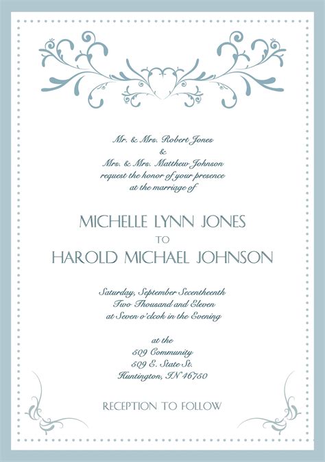 Wedding Invitations Letter