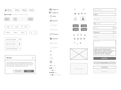 Ironhack Wireframe UI Kit freebie for Figma and Adobe XD