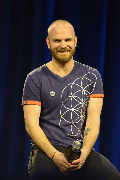 Musician Will Champion of Coldplay speaks onstage at the Pepsi Super ...