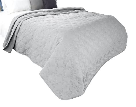 Solid Color Quilt by Twin - Silver, 100% Polyester By Lavish Home From ...