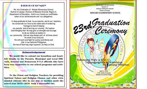 Graduation Program Template Google Docs