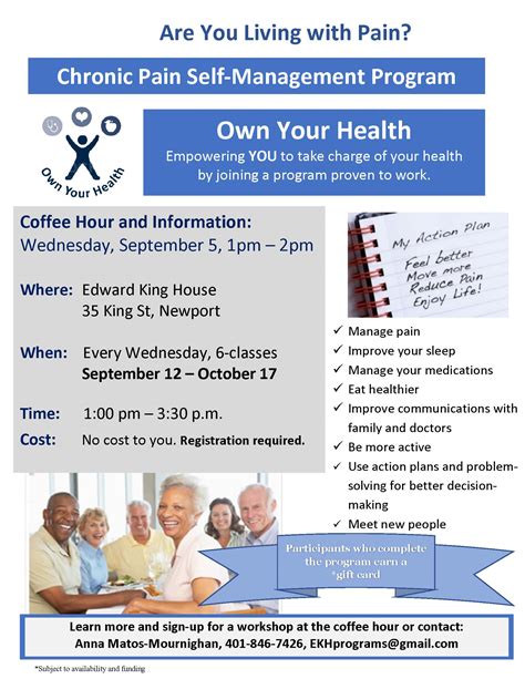 Chronic Pain Self-Management Program - Edward King House Senior Center