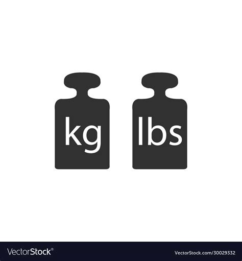 Weight kg lbs icon mass symbol for your web site Vector Image