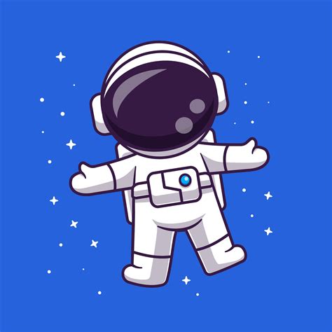 Hand Drawn Cartoon Astronaut Floating in Space SVG Digital - Etsy Australia