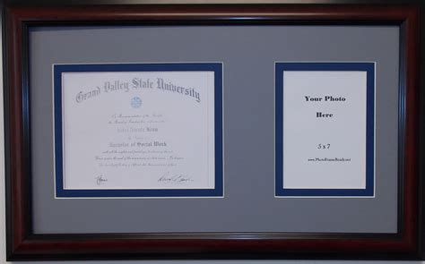 Graduation University Diploma Certificate Document Photo Frame Matted ...