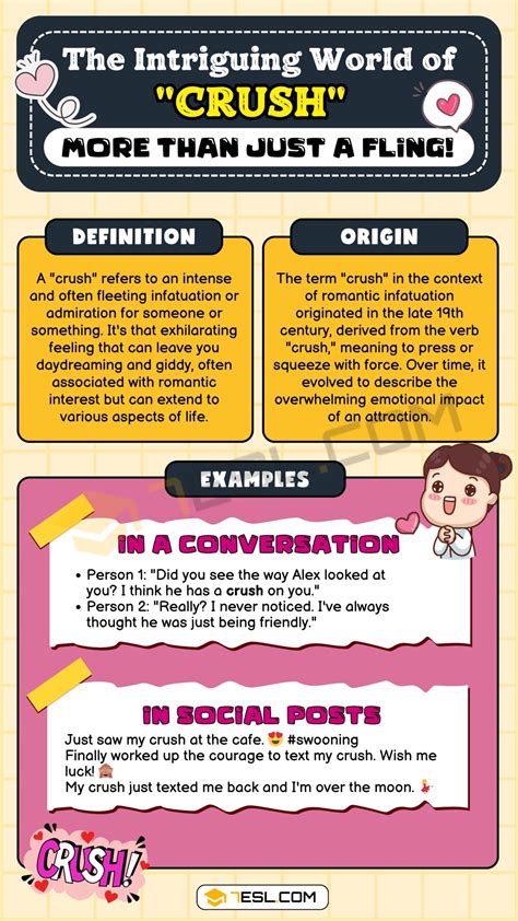 Crush Meaning, Origin and Examples • 7ESL