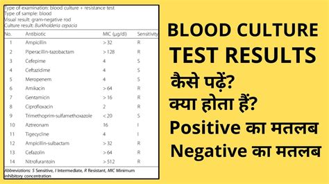 Blood Culture Test Report कैसे पढ़ें? | How to Read Blood Culture Test ...