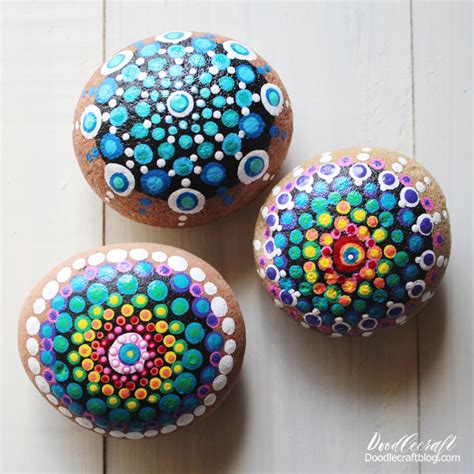 Dot Painted Mandala Rocks DIY