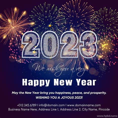 Fireworks Happy New Year 2023 Wishes From Business Company | New year ...