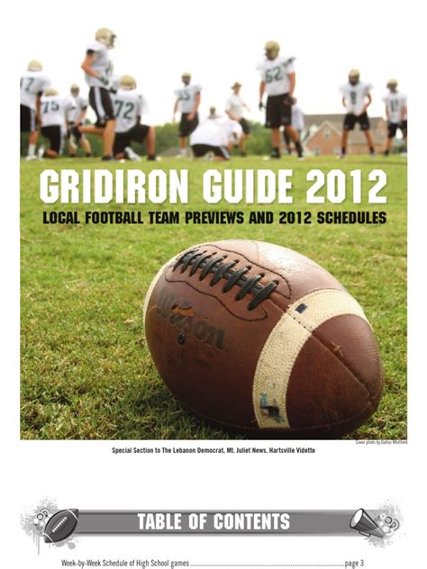 Gridiron Guide 2012: Local Football Team Previews and 2012 Schedules ...