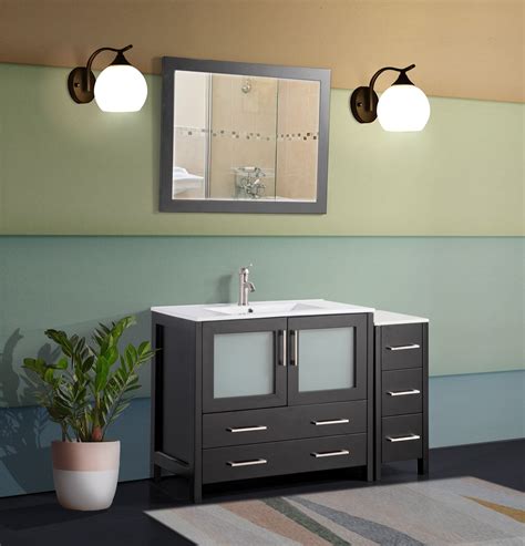 Single Sink Bathroom Vanity Cabinets 42" Adelina Antique Style Single ...