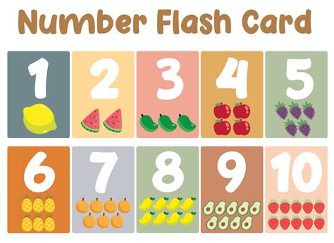 Printable Number Flash Cards