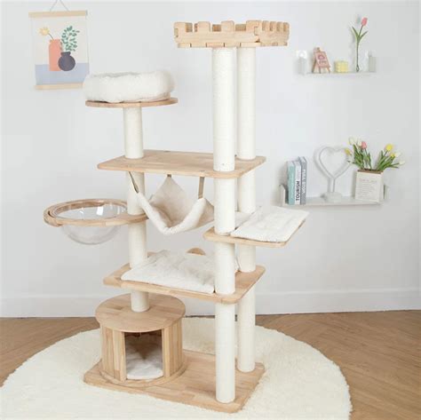 10 Sturdy Wooden Cat Trees for Large Cats - Whiskers Magoo | Wooden cat ...