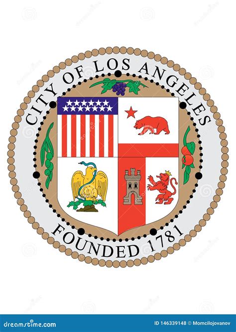 Seal of USA City of Los Angeles, California Stock Vector - Illustration ...