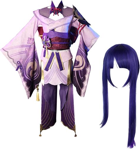 Buy Genshin Impact Raiden Shogun Cosplay Costume Game Character Raiden ...