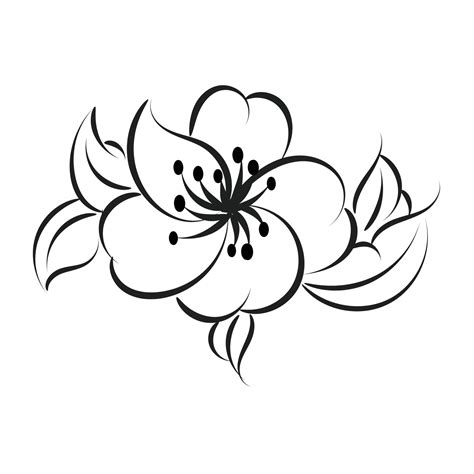 Minimal Flower Line Art Tattoo Design. 16776740 Vector Art at Vecteezy