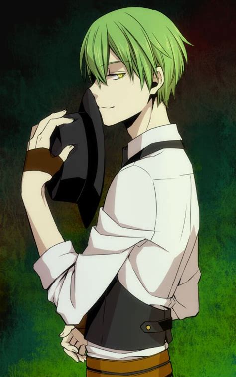 Green Haired Anime Character Male