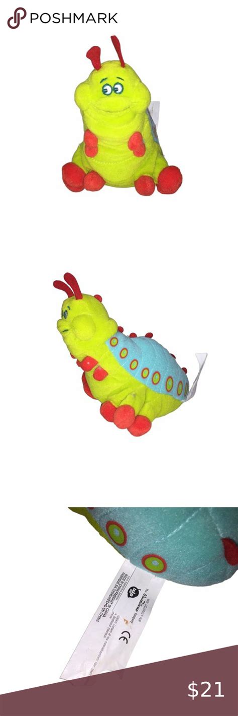 Vintage Bug's Life Plush Heimlich Caterpillar character - 7.5" Long ...