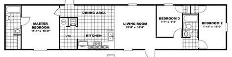 Three Bedroom Mobile Home Floor Plan - floorplans.click