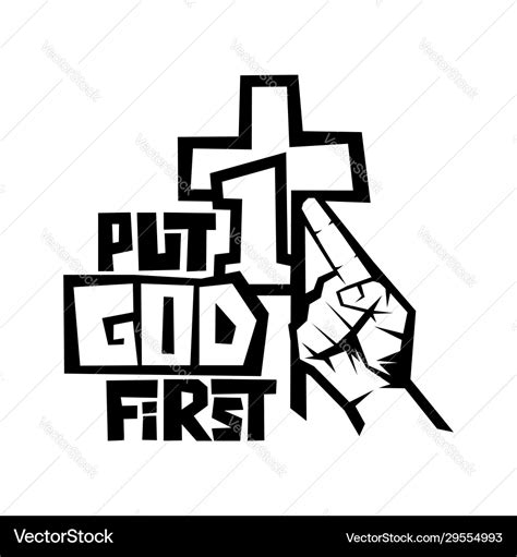 Put god first Royalty Free Vector Image - VectorStock