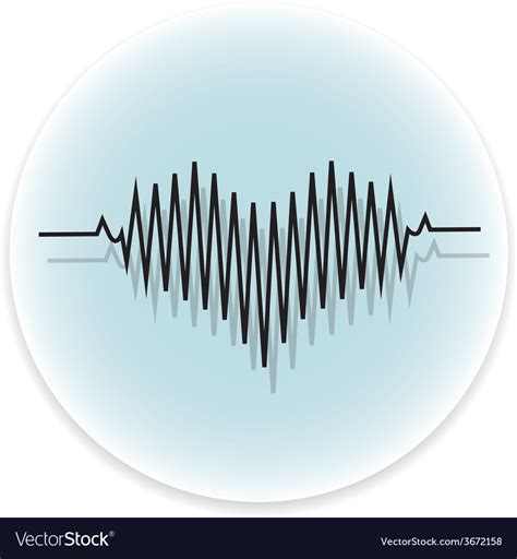 Black heart beats Royalty Free Vector Image - VectorStock