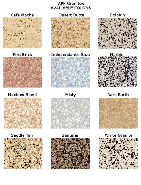 Epoxy Floor Color Chart – Flooring Tips