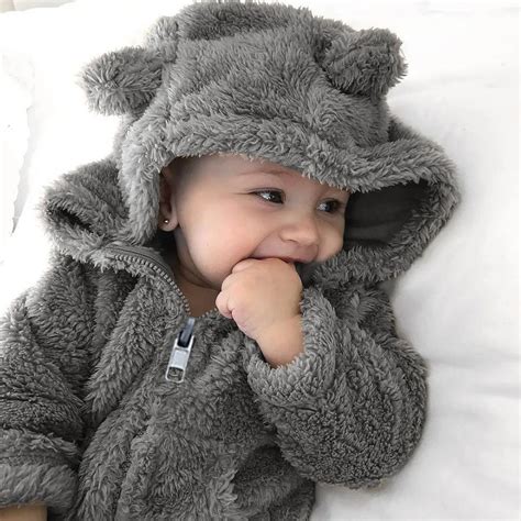 2019 Newborn baby clothes Toddler Baby Boys Girls Fur Hoodie Solid ...