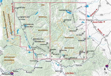 Bob Marshall Wilderness Map