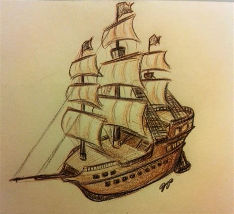 Pirate Ship Sketch by Baraayas on DeviantArt