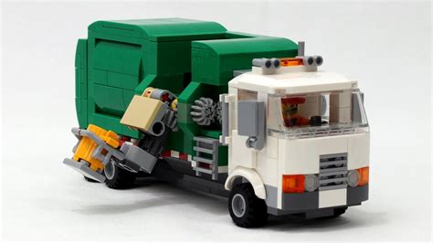 Amazing LEGO Side Loading Garbage Truck Mechanism - YouTube