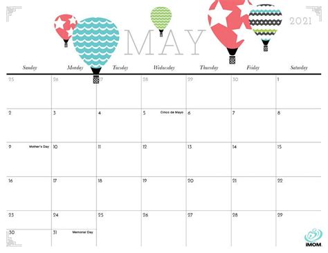 Cute May 2021 Calendar | Free Resume Templates