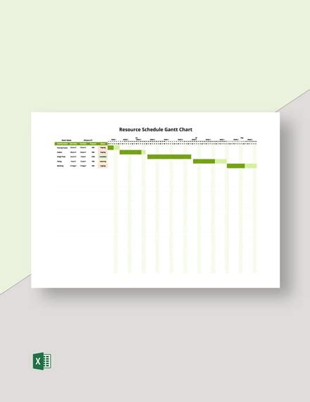 Free Resource Management Gantt Chart Template - Download in Excel ...