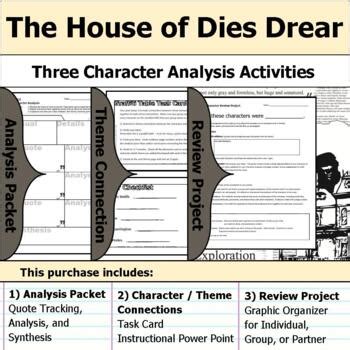 The House of Dies Drear - Character Analysis Packet, Theme, & Project