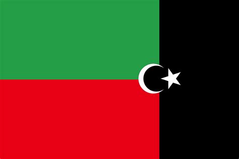 Libyan flag according to regions locations : r/vexillology