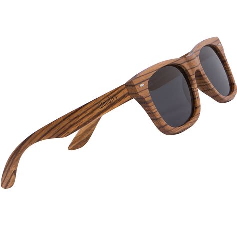 Full Frame Zebra Wood Polarized Sunglasses | Woodies