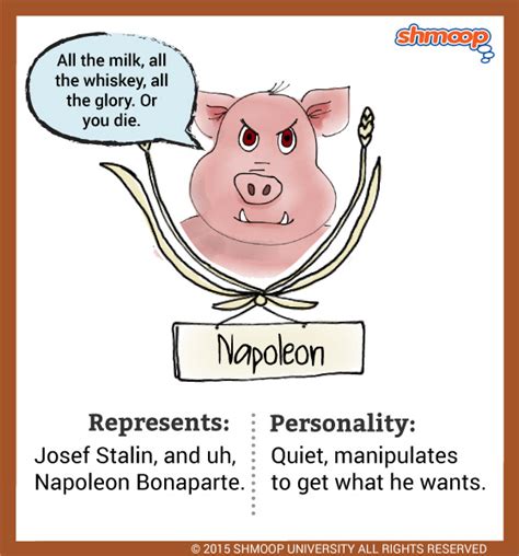 Napoleon (a pig) in Animal Farm