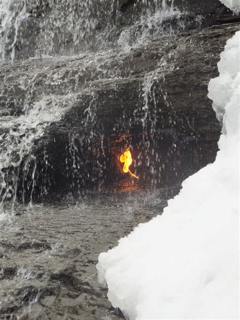 Hiking Trail to the Eternal Flame Falls at Chestnut Ridge Park | SkyAboveUs