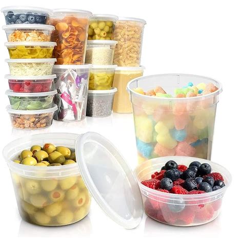 Buy Deli Containers with Lids - Food Storage Containers - Clear Freezer ...