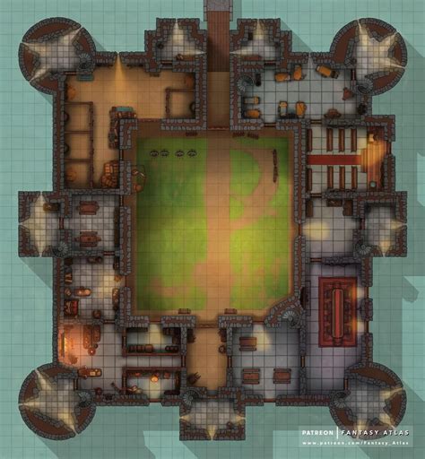 [OC] Bodiam Castle Interior : DnD | Dungeon maps, Bodiam castle ...