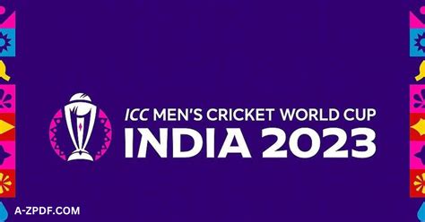 Mens Cricket World- Cup 2023 - a-zpdf