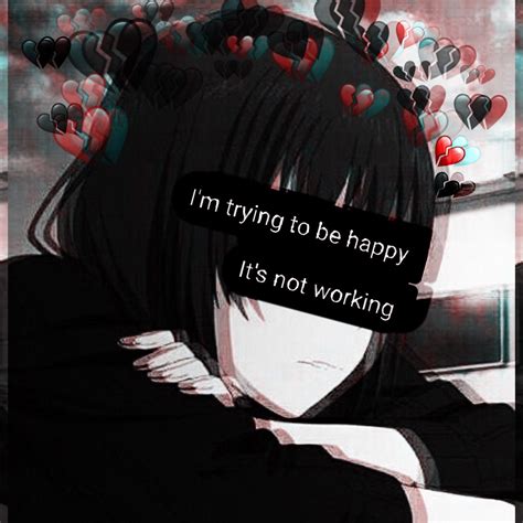 Sad Anime Girl Anime Life Emo Pfp Header Tumblr Dark Portrait | The ...